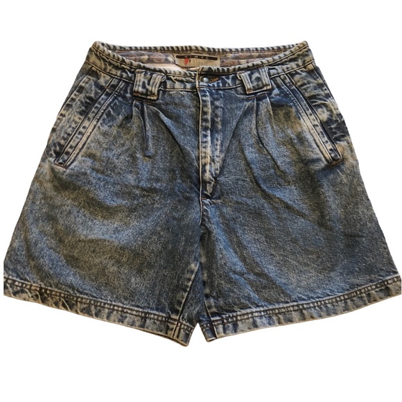 Vintage MCMXC Evolution Acid Washed Denim Shorts, Sz 34